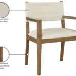 Avon Linen Textured Performance Fabric Dining Arm Chair