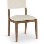 Avon Linen Textured Performance Fabric Dining Side Chair