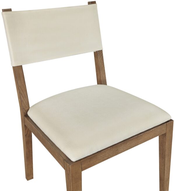 Avon Linen Textured Performance Fabric Dining Side Chair