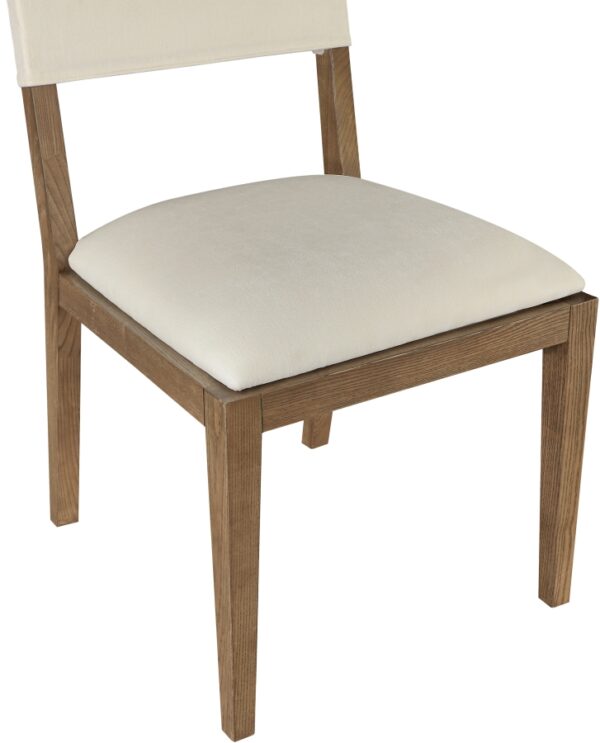 Avon Linen Textured Performance Fabric Dining Side Chair