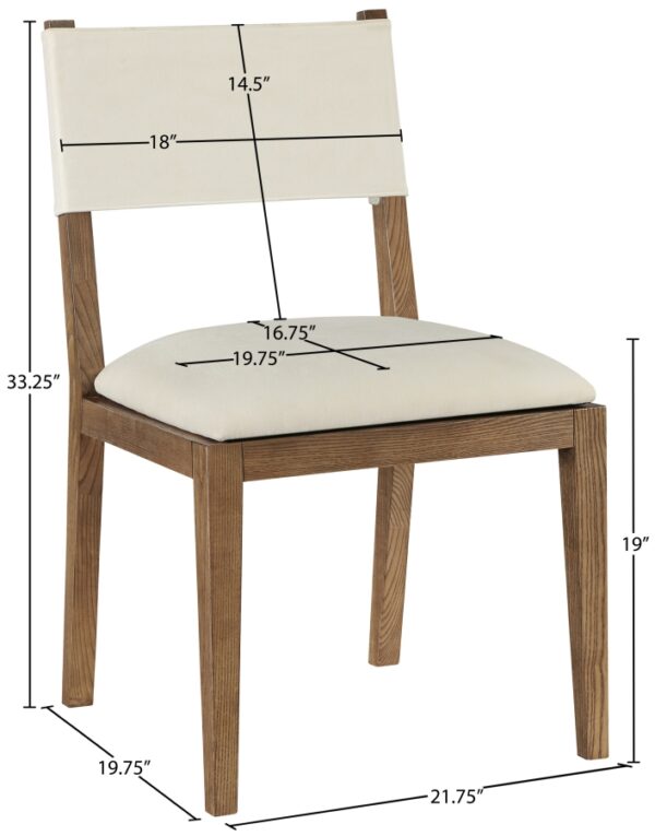 Avon Linen Textured Performance Fabric Dining Side Chair