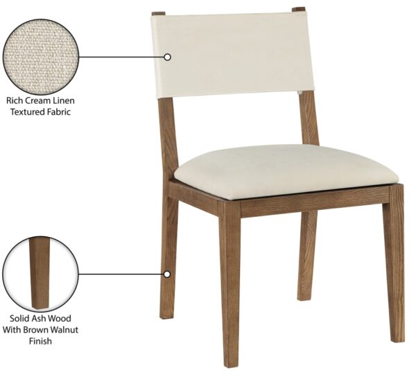 Avon Linen Textured Performance Fabric Dining Side Chair