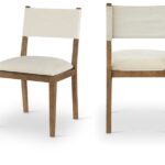 Avon Linen Textured Performance Fabric Dining Side Chair