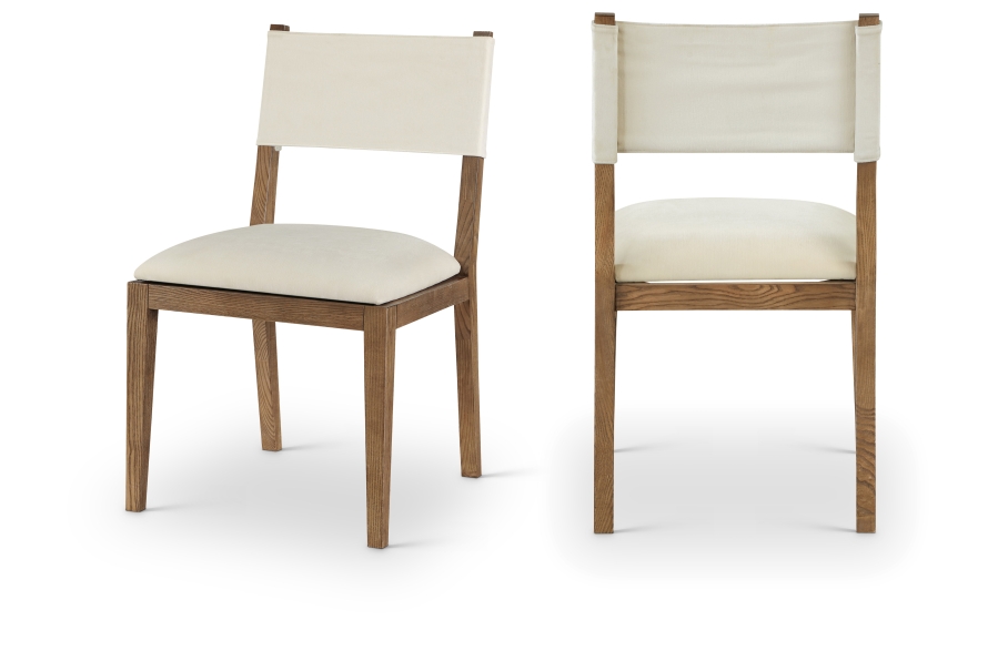 Avon Linen Textured Performance Fabric Dining Side Chair