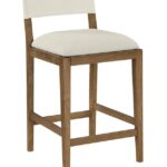 Avon Linen Textured Performance Fabric Counter Stool