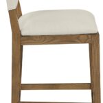 Avon Linen Textured Performance Fabric Counter Stool