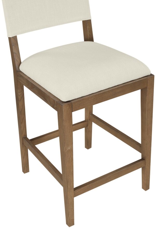 Avon Linen Textured Performance Fabric Counter Stool