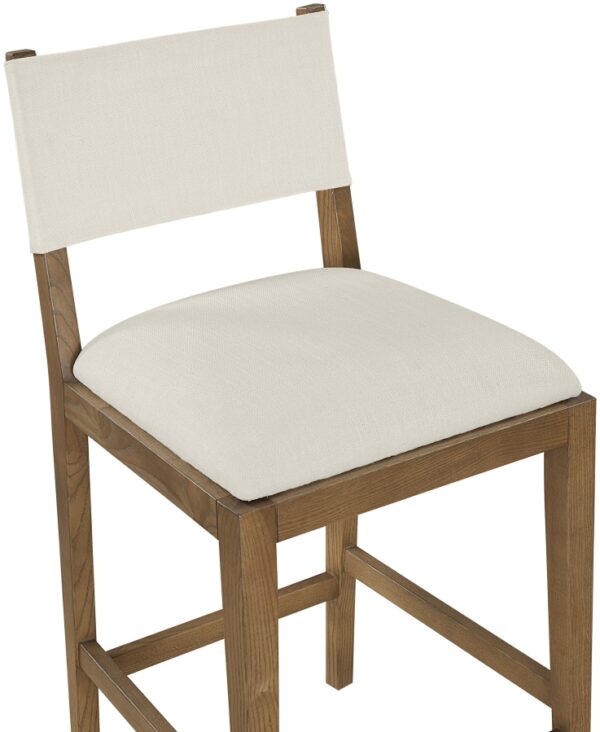 Avon Linen Textured Performance Fabric Counter Stool