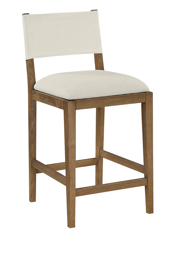 Avon Linen Textured Performance Fabric Counter Stool