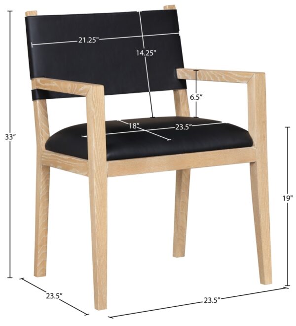 Avon Vegan Leather Dining Arm Chair