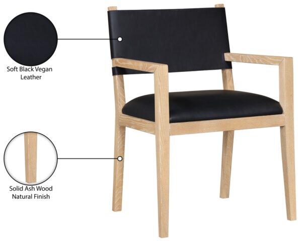 Avon Vegan Leather Dining Arm Chair