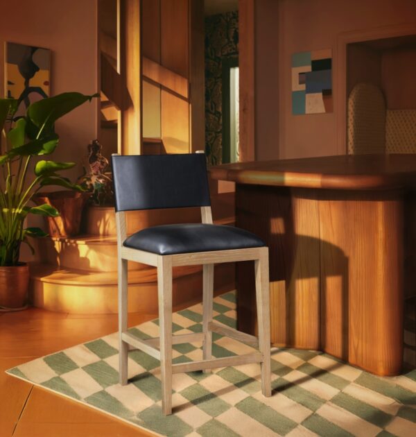 Avon Vegan Leather Counter Stool