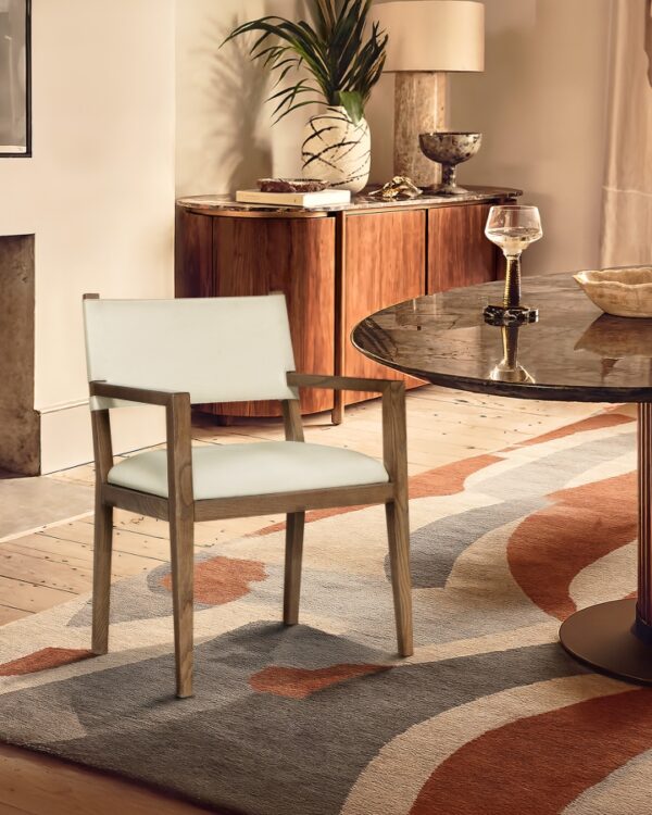 Avon Vegan Leather Dining Arm Chair