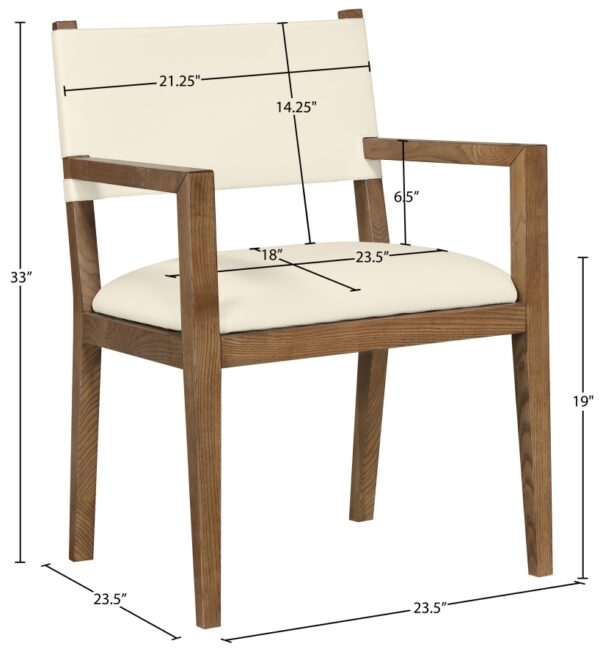 Avon Vegan Leather Dining Arm Chair