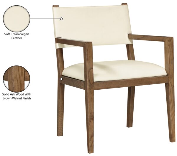 Avon Vegan Leather Dining Arm Chair