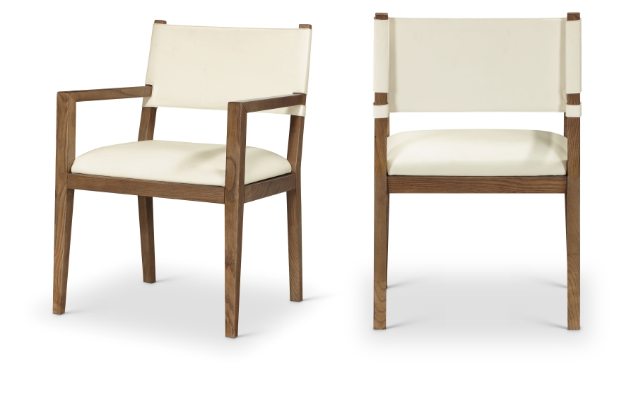 Avon Vegan Leather Dining Arm Chair