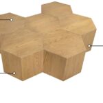 Eternal Oak Wood 6pc. Modular Coffee Table