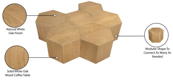 Eternal Oak Wood 6pc. Modular Coffee Table