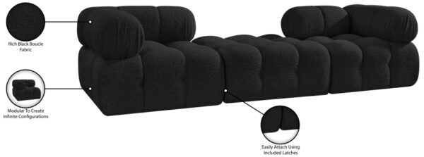 Ames 102" Boucle Fabric Upholstered 3pc. Modular Sofa