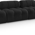 Ames 136" Boucle Fabric Upholstered 4pc. Modular Sofa