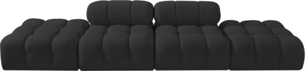 Ames 136" Boucle Fabric Upholstered 4pc. Modular Sofa