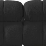 Ames 136" Boucle Fabric Upholstered 4pc. Modular Sofa