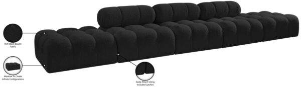 Ames 170" Boucle Fabric Upholstered 5pc. Modular Sofa