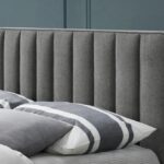 Vance Mid-Century Modern Linen Textured Fabric Upholstered Bed