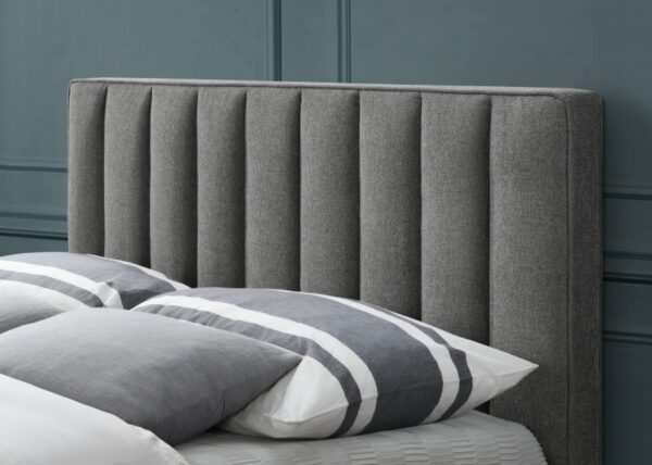 Vance Mid-Century Modern Linen Textured Fabric Upholstered Bed