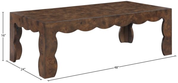 Vassa Burl Veneer Coffee Table
