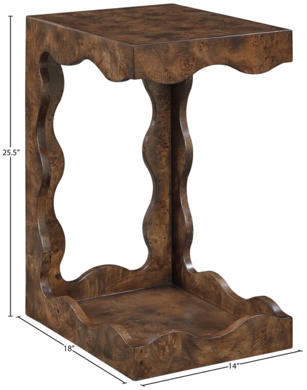 Vassa Burl Veneer End / Side Table