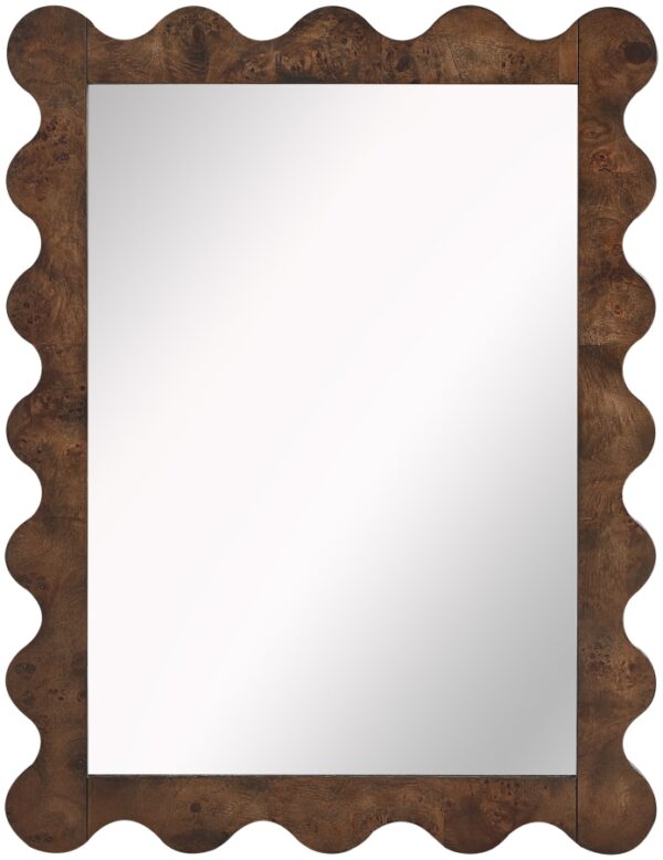 Vassa Burl Veneer Framed Mirror