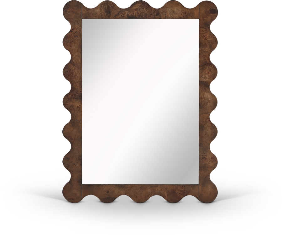 Vassa Burl Veneer Framed Mirror