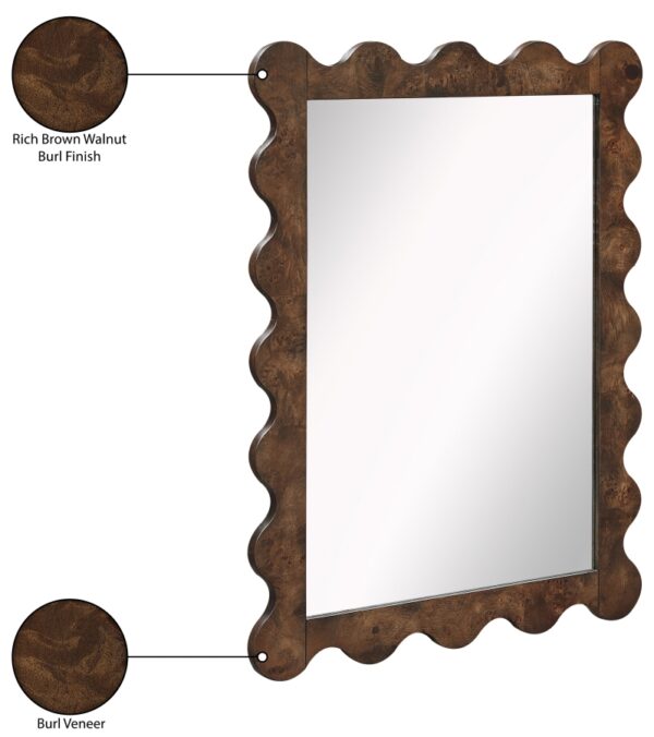 Vassa Burl Veneer Framed Mirror