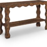 Vassa Burl Veneer Console Table