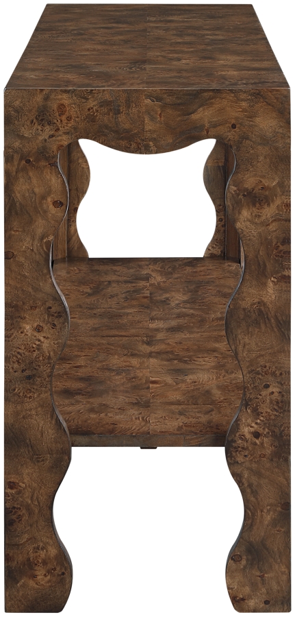 Vassa Burl Veneer Console Table