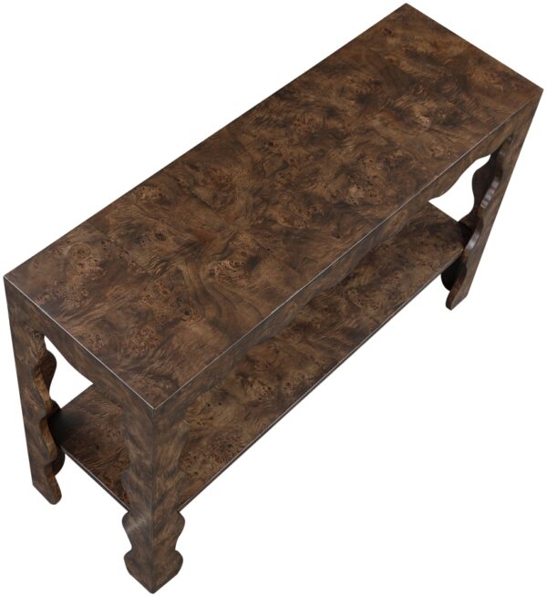 Vassa Burl Veneer Console Table