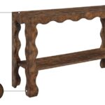 Vassa Burl Veneer Console Table