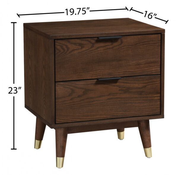 Vance Solid Wood And Ash Veneer Night Stand