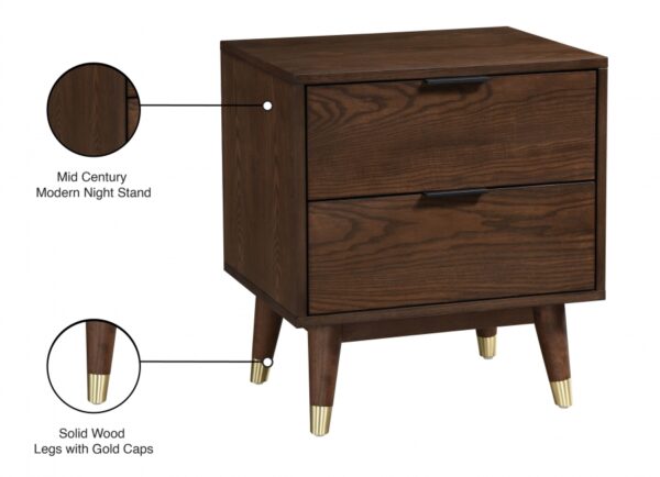 Vance Solid Wood And Ash Veneer Night Stand