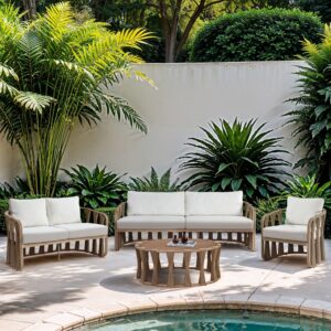 San Pietro Aluminum Outdoor Patio Coffee Table