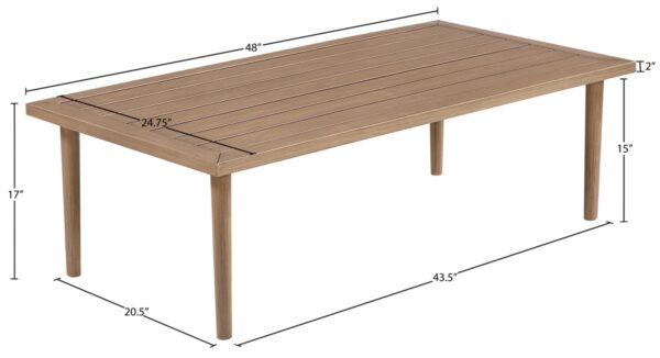 Laguna Aluminum Outdoor Patio Coffee Table