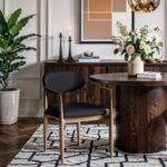 Riccio Vegan Leather Upholstered Dining Arm Chair