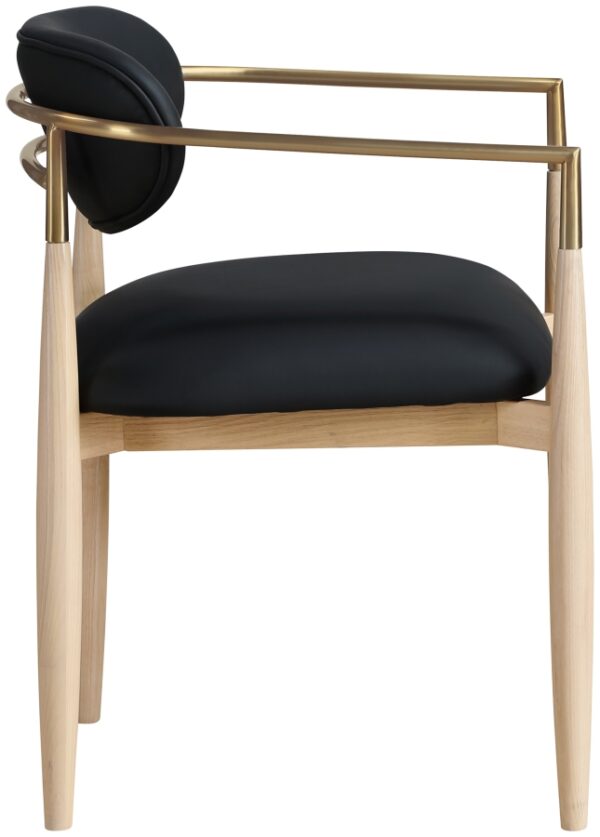 Riccio Vegan Leather Upholstered Dining Arm Chair