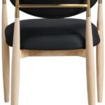 Riccio Vegan Leather Upholstered Dining Arm Chair