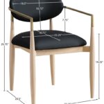 Riccio Vegan Leather Upholstered Dining Arm Chair