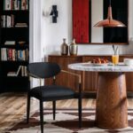 Riccio Vegan Leather Upholstered Dining Arm Chair