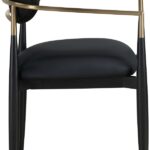 Riccio Vegan Leather Upholstered Dining Arm Chair