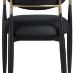 Riccio Vegan Leather Upholstered Dining Arm Chair