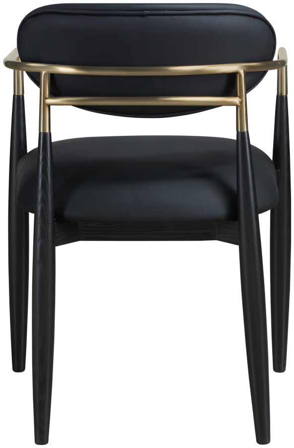 Riccio Vegan Leather Upholstered Dining Arm Chair